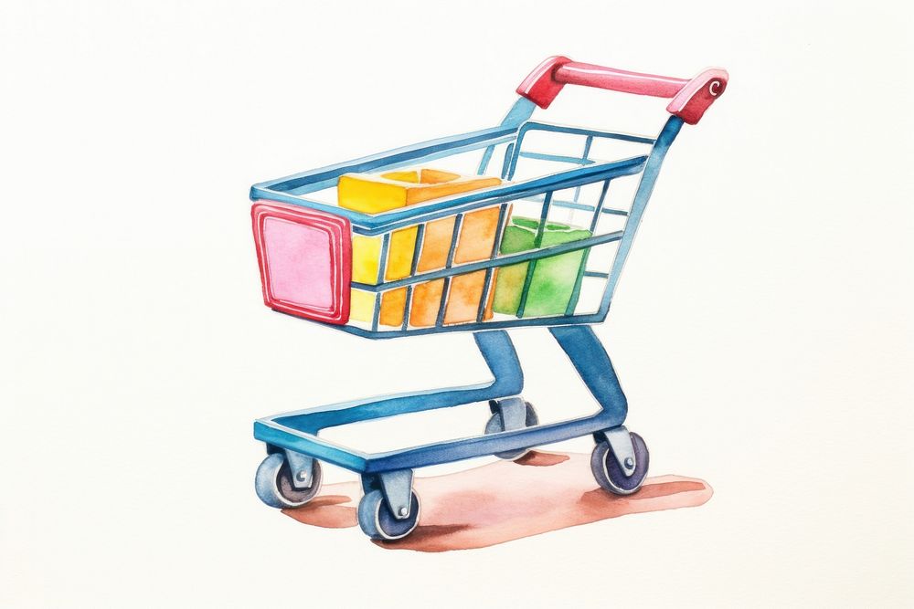 Shopping white background consumerism supermarket. AI generated Image by rawpixel.