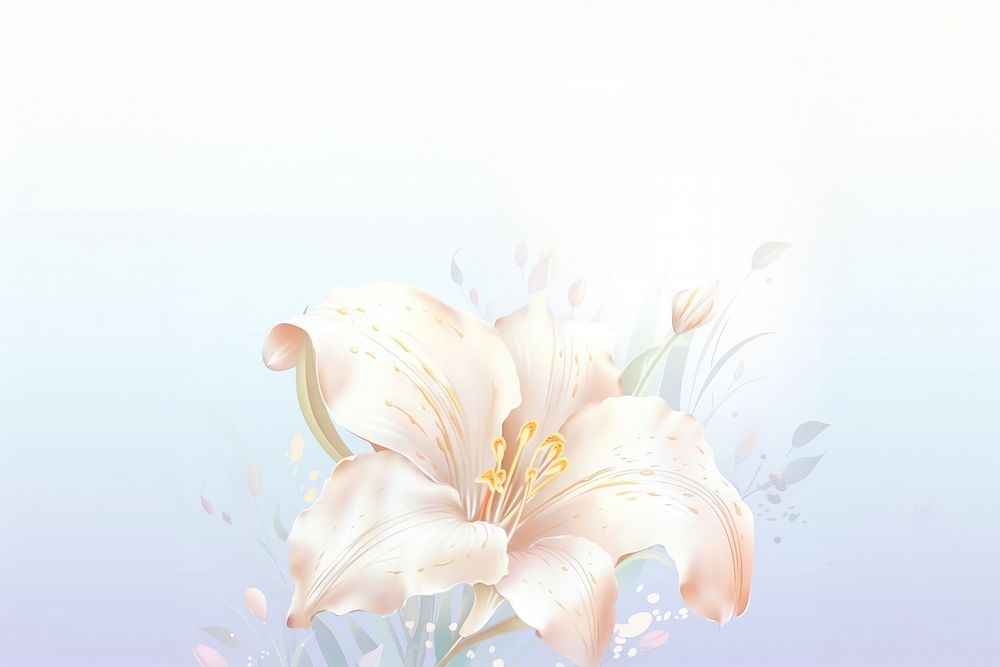 White lilly backgrounds flower petal. AI generated Image by rawpixel.
