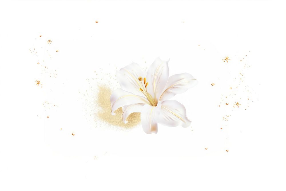 White lilly flower pollen petal. AI generated Image by rawpixel.
