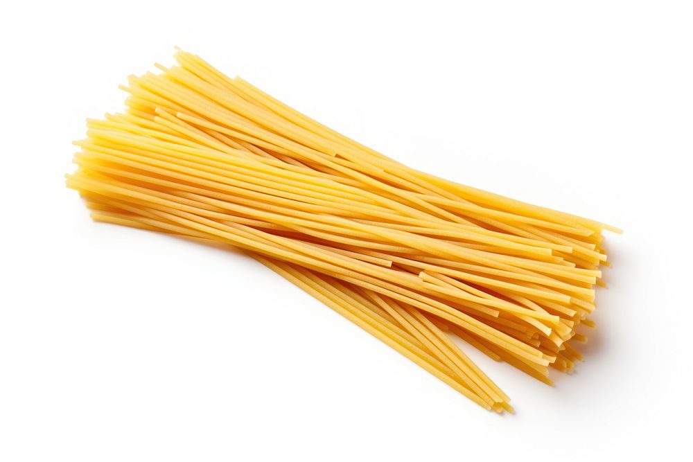 Uncooked spaghetti pasta food white background. AI generated Image by rawpixel.