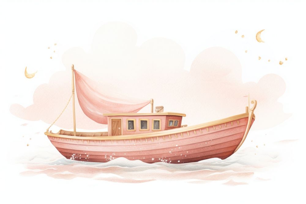 Vintage boat watercraft sailboat outdoors. AI generated Image by rawpixel.