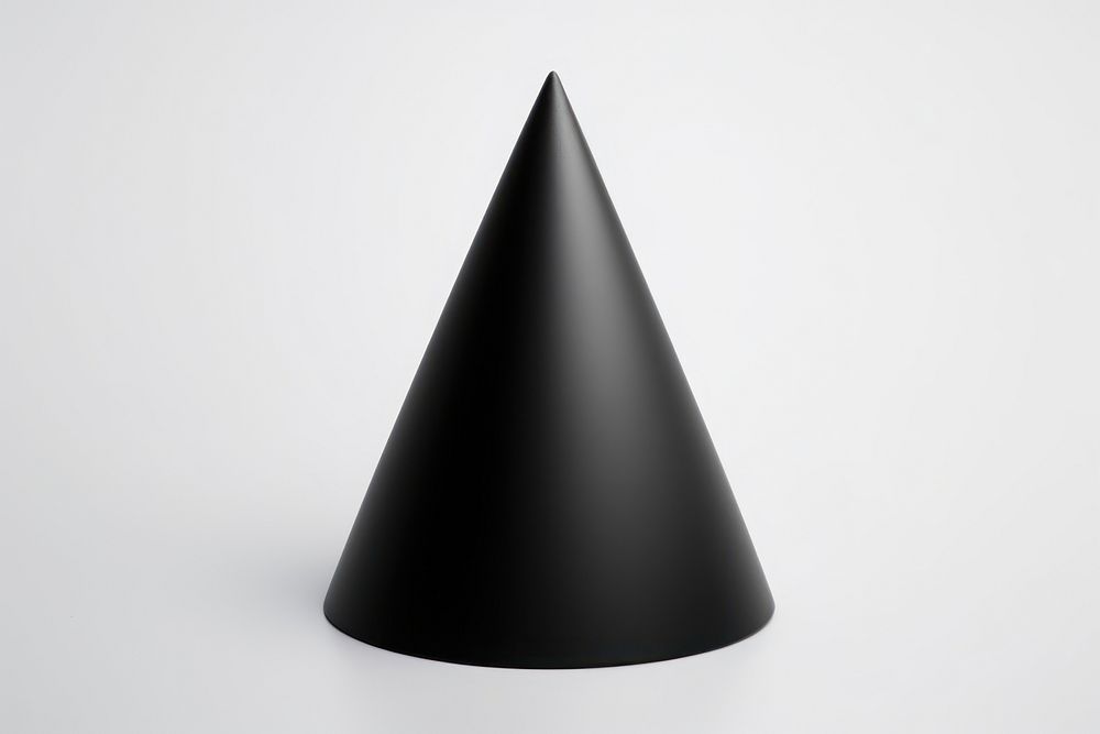 Cone black cone white background. AI generated Image by rawpixel.