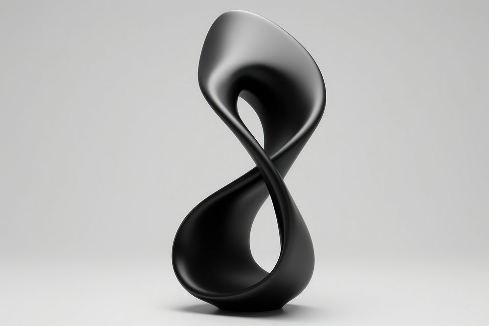 Abstract form black simplicity monochrome. AI generated Image by rawpixel.