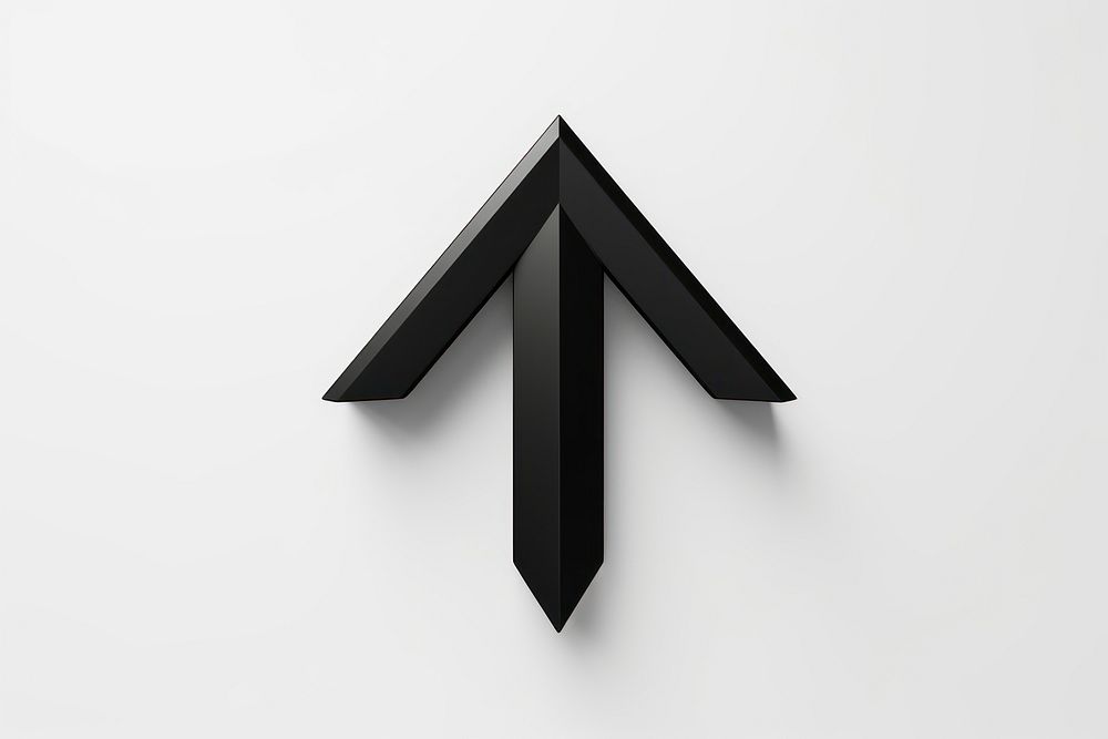 Arrow icon symbol black white. AI generated Image by rawpixel.