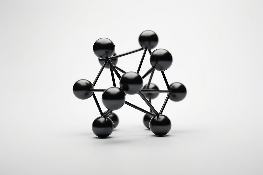 Atom sphere black technology. AI generated Image by rawpixel.