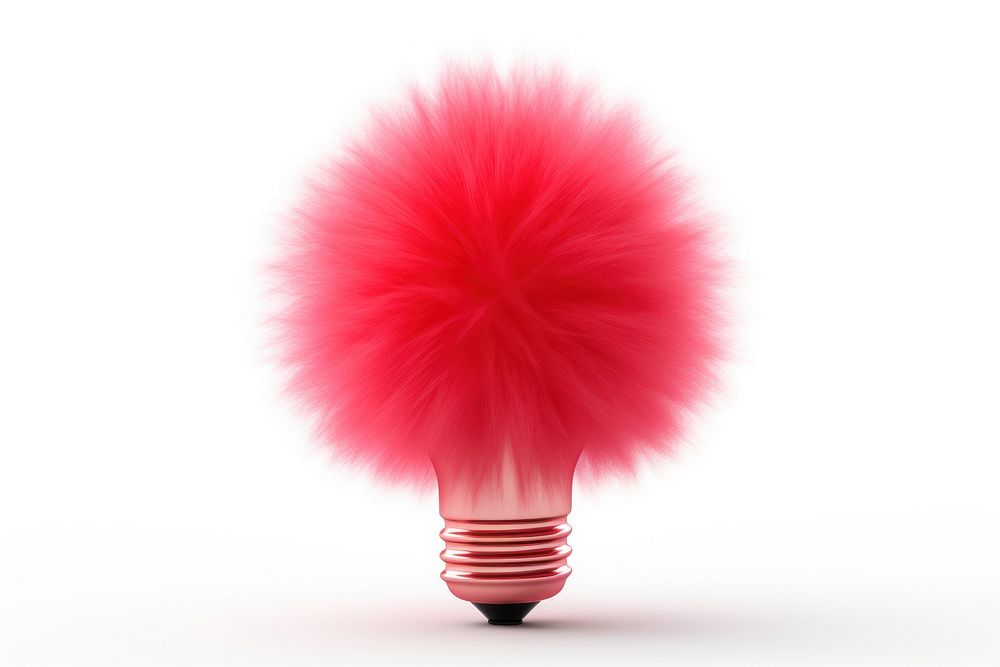 Bulb lightbulb red white background. AI generated Image by rawpixel.