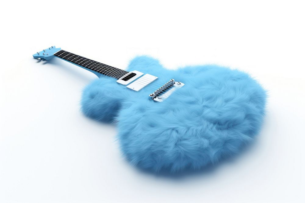 Guitar guitar blue fur. AI generated Image by rawpixel.