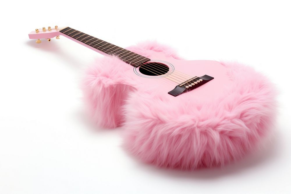 Guitar guitar pink fur. AI generated Image by rawpixel.
