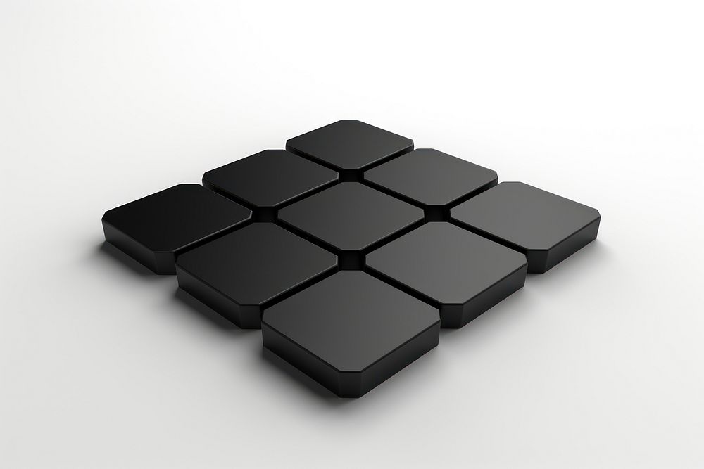 Hexagon hexagon black white background. AI generated Image by rawpixel.