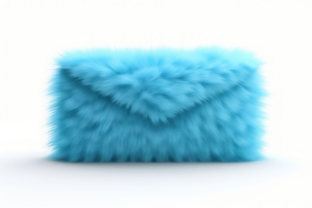 Mail icon blue fur white background. AI generated Image by rawpixel.
