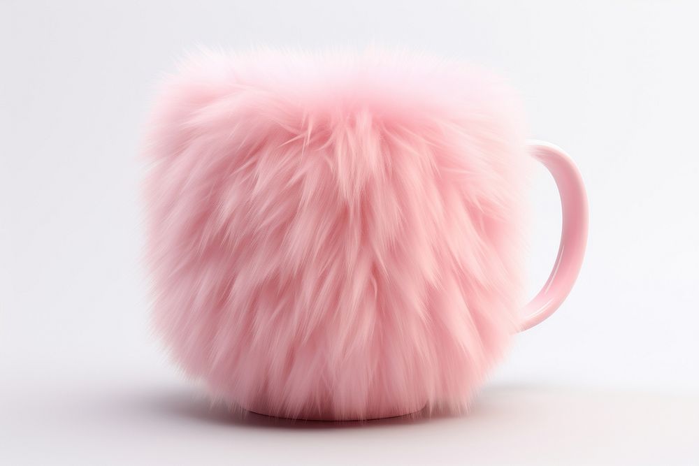 Mug fur pink mug. 