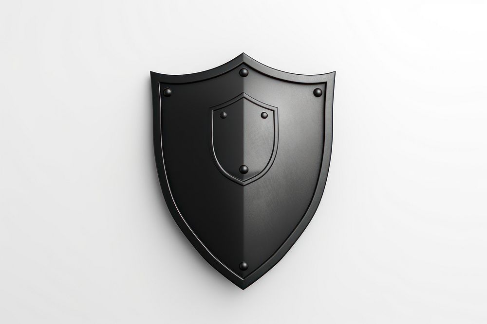 Shield shield black white background. AI generated Image by rawpixel.