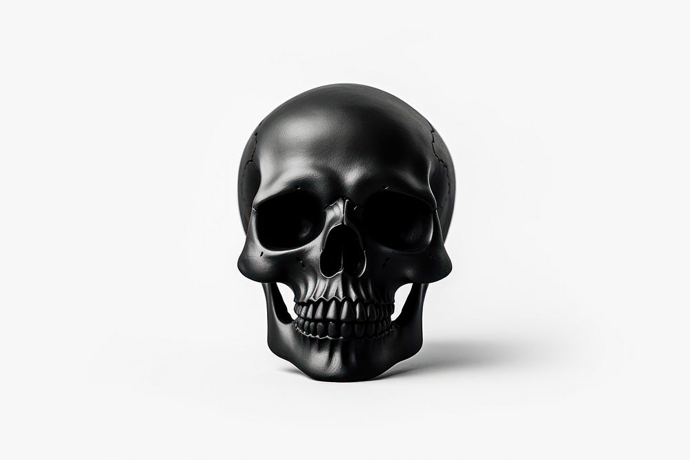 Skull black white background anthropology. AI generated Image by rawpixel.