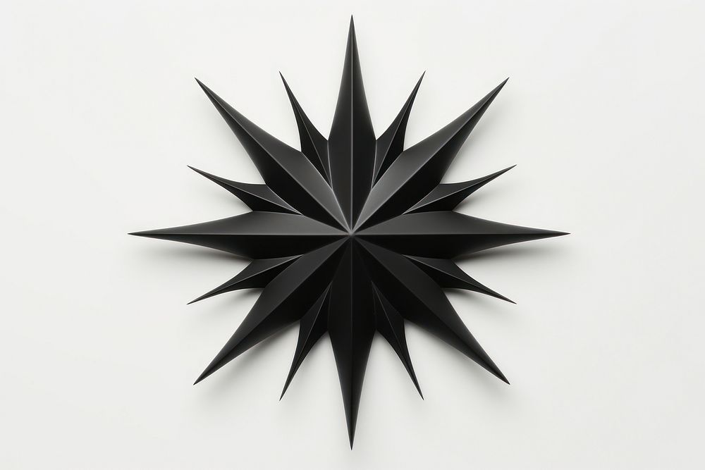 Starburst black star white background. AI generated Image by rawpixel.