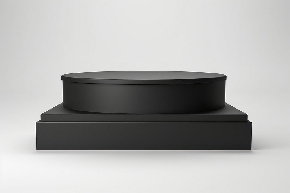 Podium black furniture absence. AI generated Image by rawpixel.