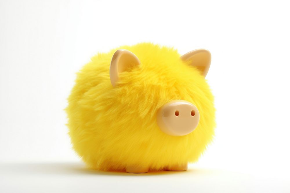 Piggy bank mammal animal yellow. AI generated Image by rawpixel.