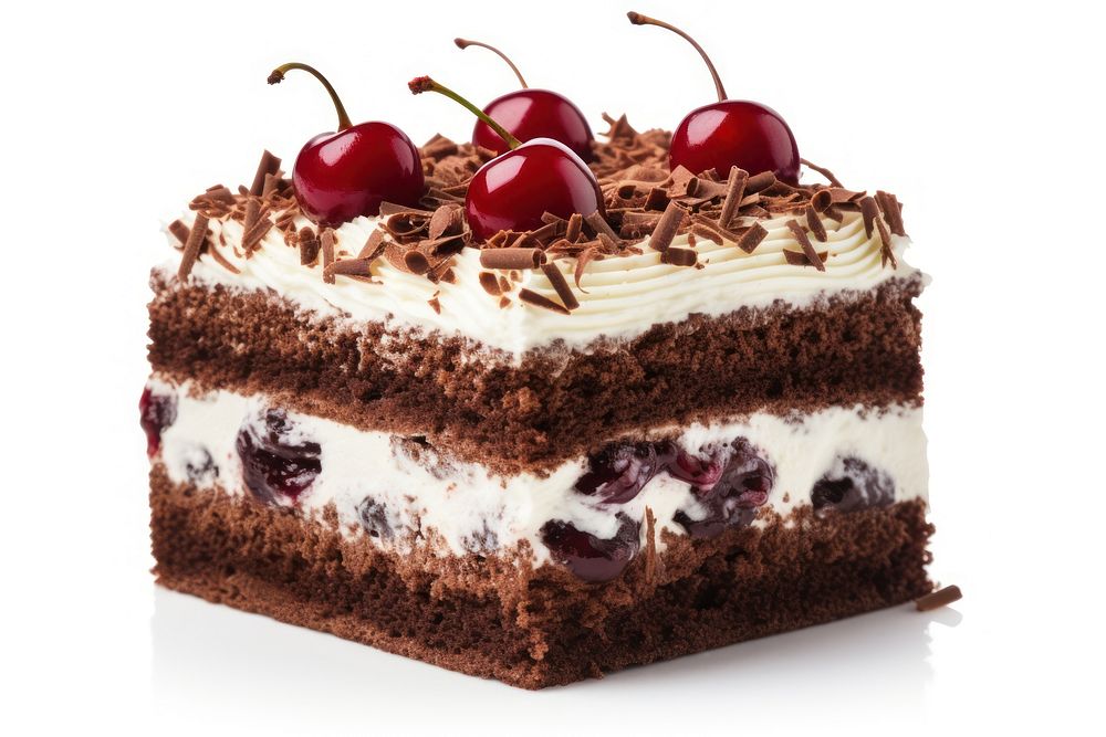Black forest cake dessert cream fruit. AI generated Image by rawpixel.