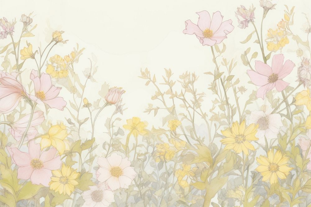 Vintage floral pattern backgrounds blossom. AI generated Image by rawpixel.