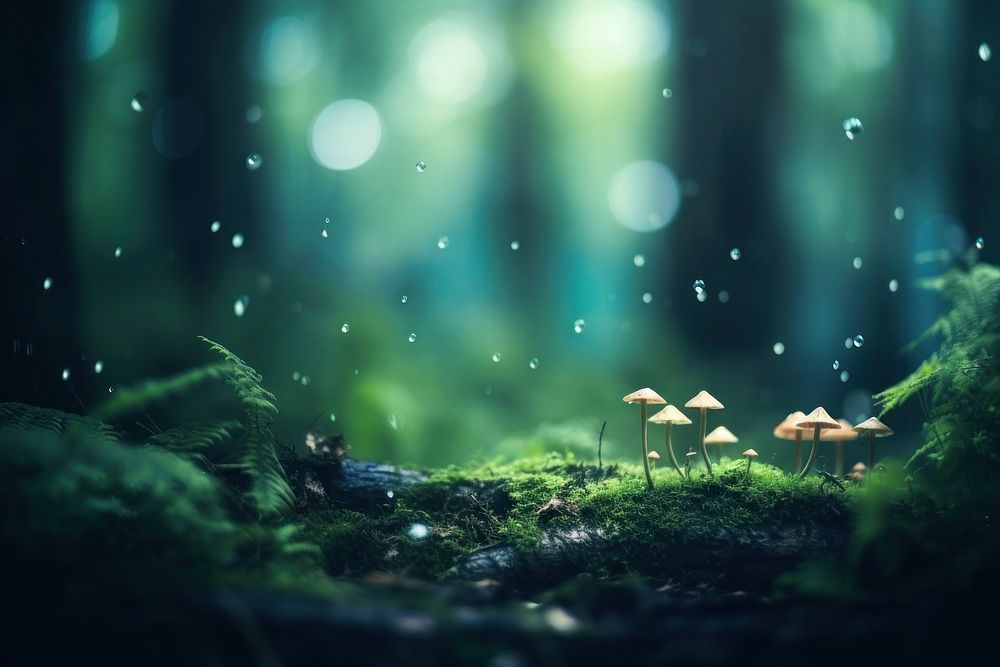 Woodland mushroom outdoors woodland. AI generated Image by rawpixel.