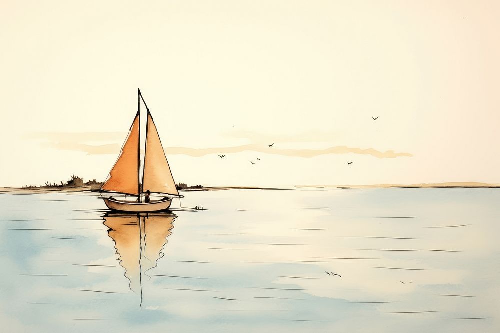 Bay watercraft sailboat outdoors. AI generated Image by rawpixel.