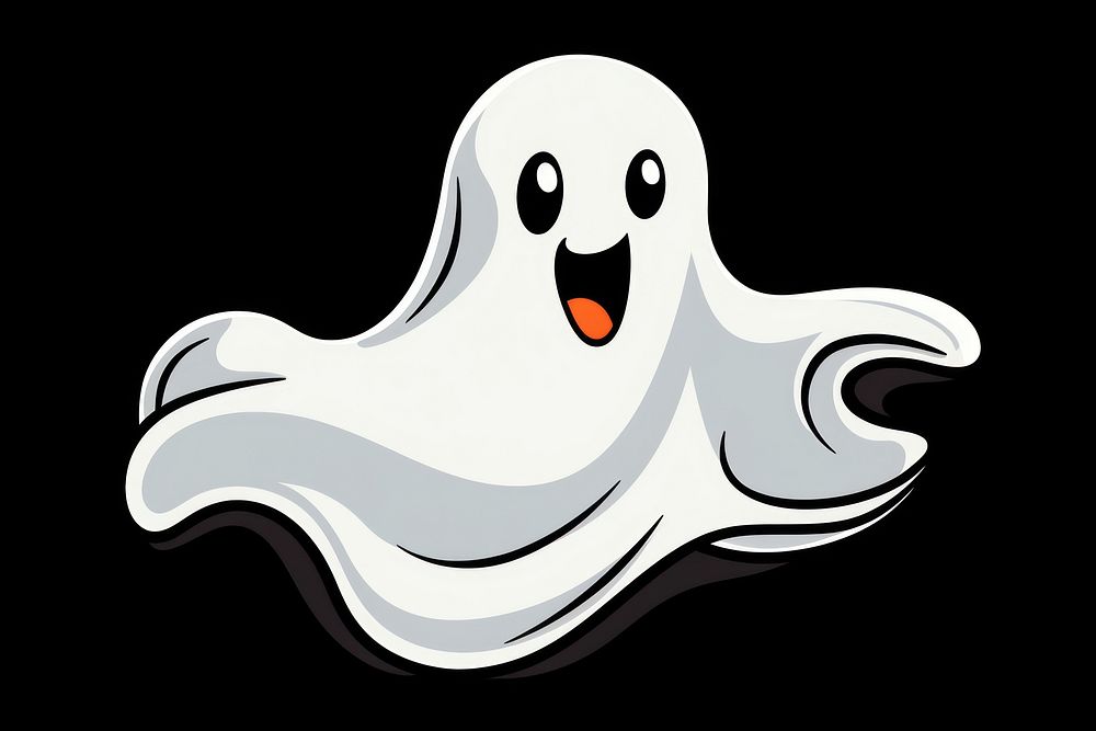 Ghost cartoon white representation. AI generated Image by rawpixel.