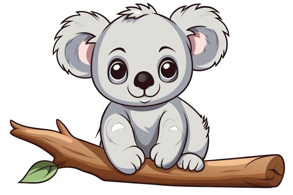 Koala cartoon mammal cute. AI generated Image by rawpixel.