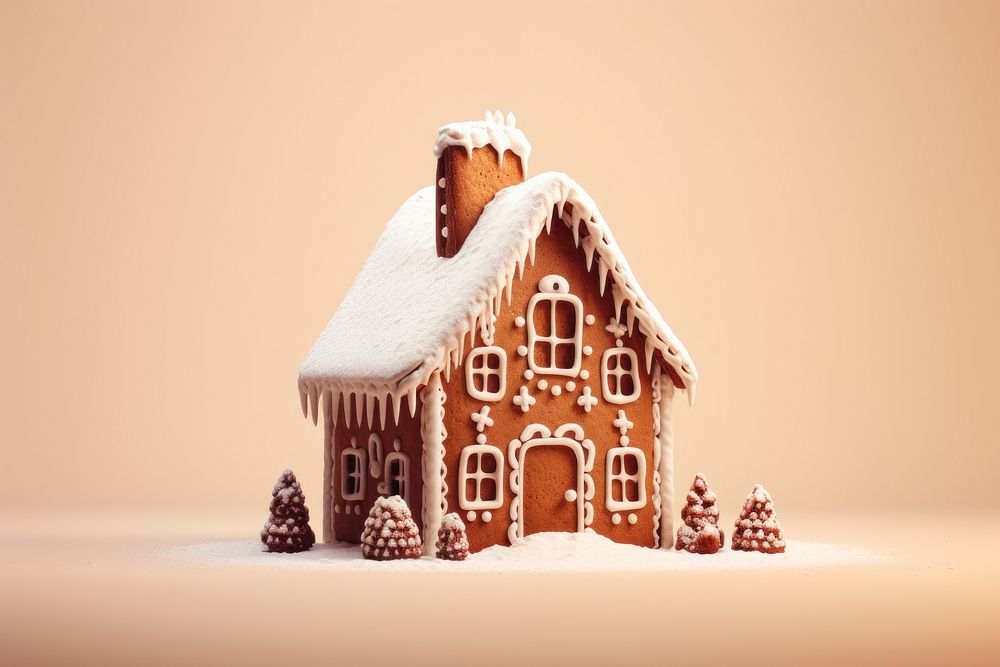 House gingerbread christmas dessert. AI generated Image by rawpixel.