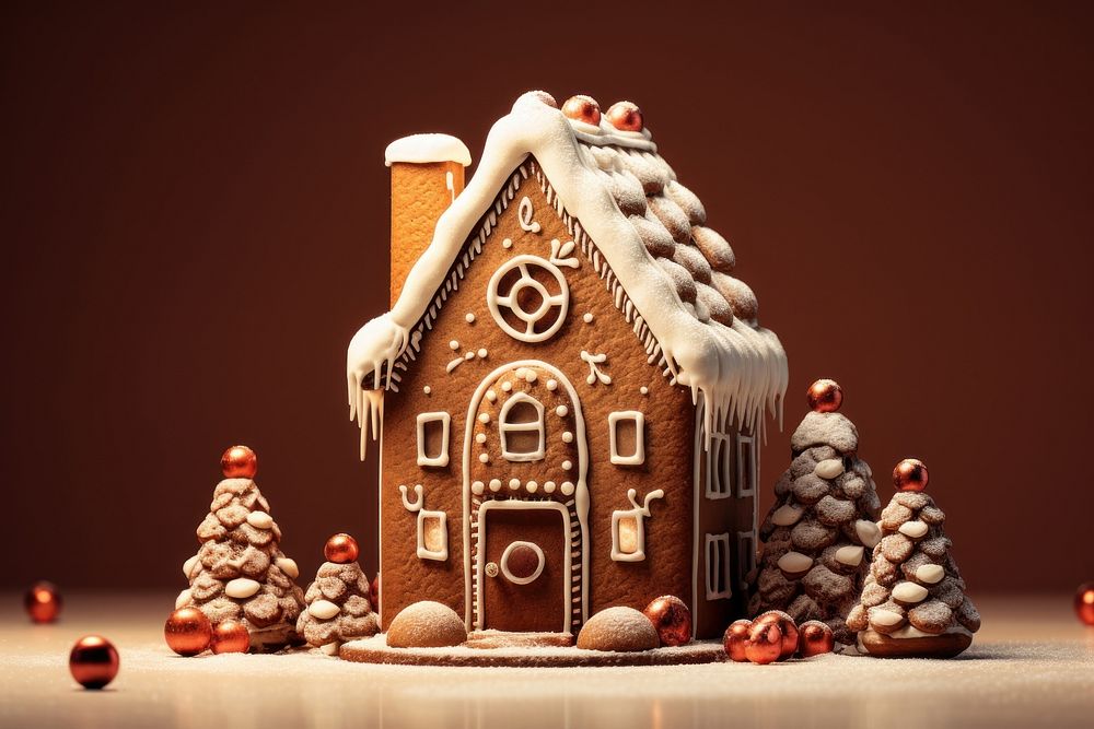 House gingerbread christmas dessert. AI generated Image by rawpixel.