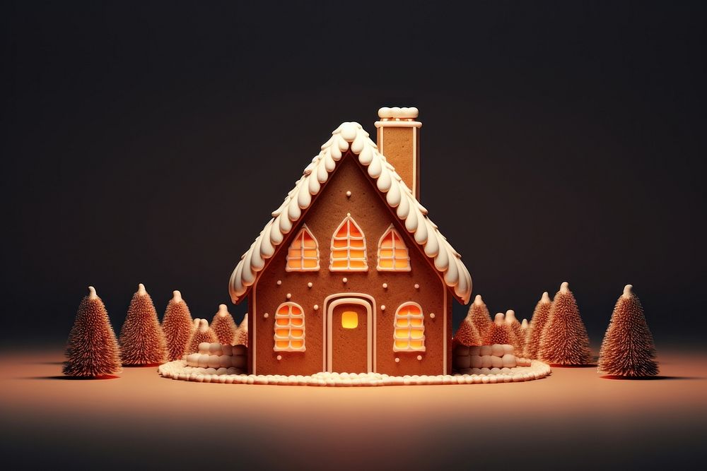 House gingerbread christmas confectionery. AI generated Image by rawpixel.