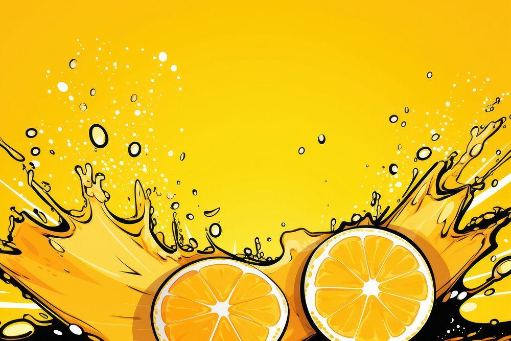 Orange juice splash border background backgrounds fruit lemon. AI generated Image by rawpixel.