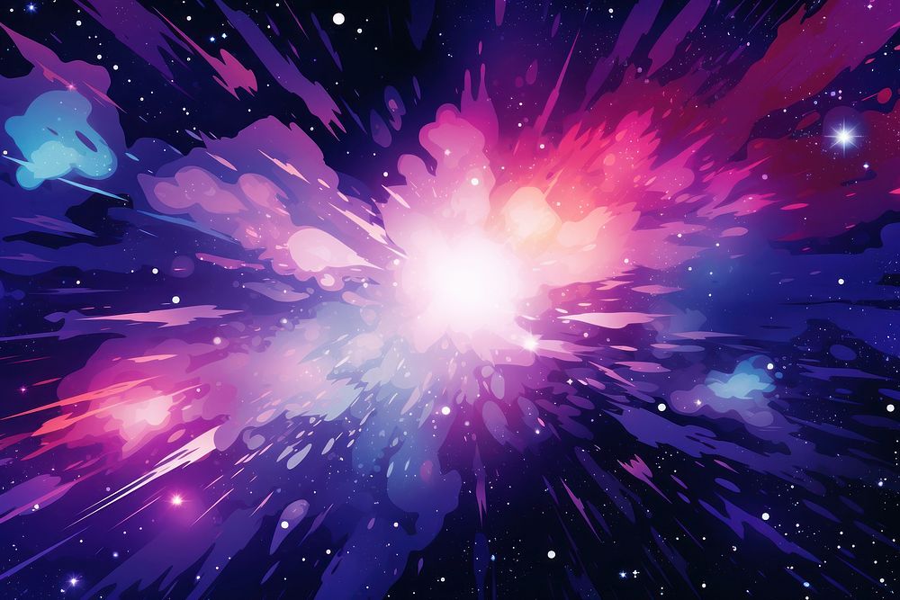 Sparkling galaxy space astronomy universe. AI generated Image by rawpixel.