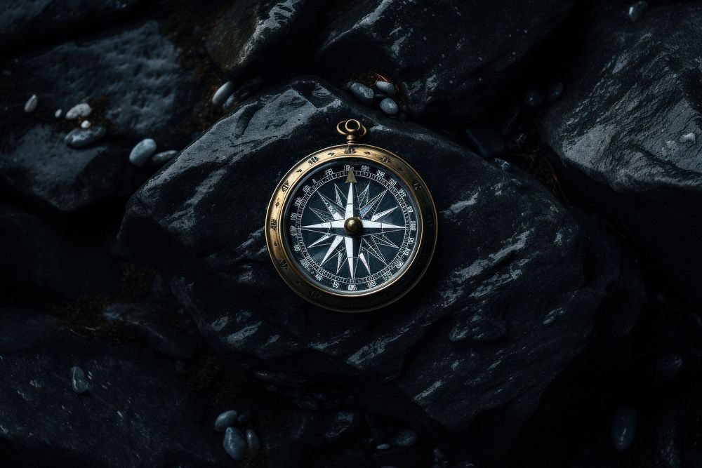 Compass jewelry locket accessories. AI generated Image by rawpixel.