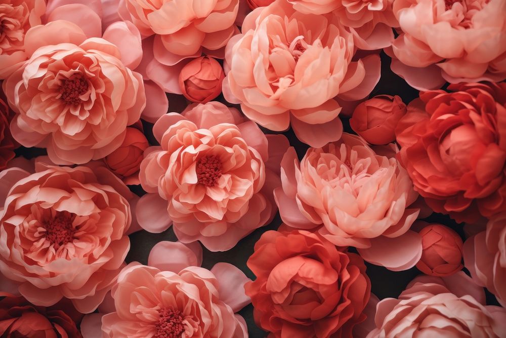 Coral peony flower backgrounds petal. AI generated Image by rawpixel.