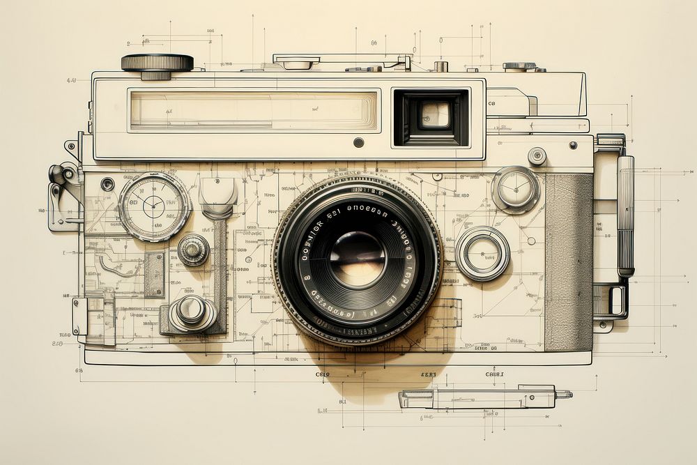 Camera drawing diagram electronics. AI | Premium Photo Illustration ...