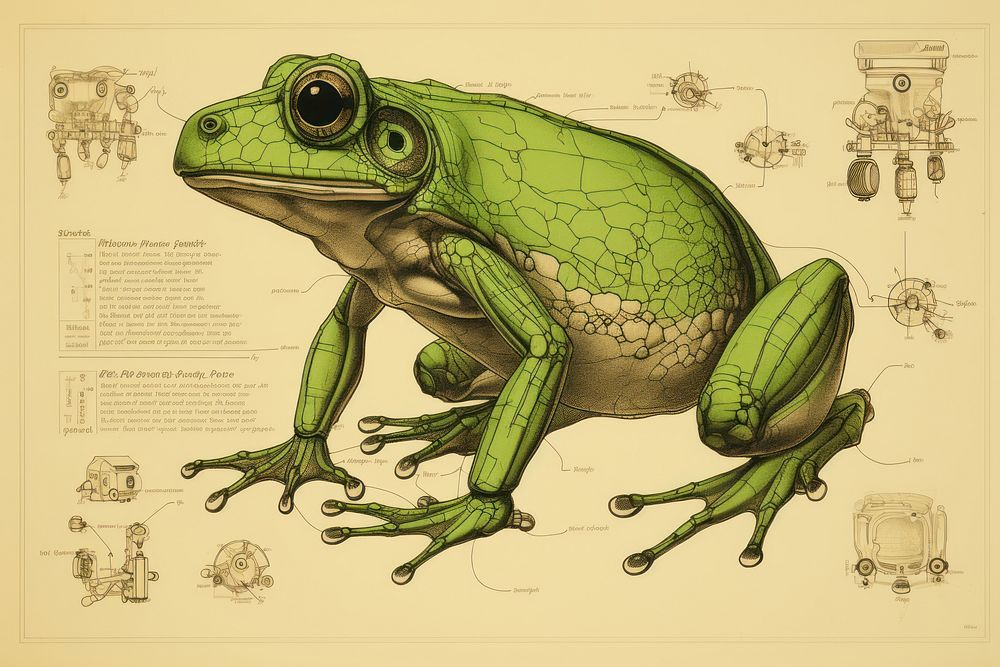 Frog frog amphibian wildlife. AI generated Image by rawpixel.