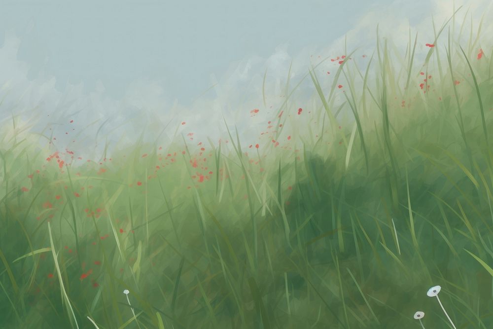 Meadow backgrounds outdoors painting. AI generated Image by rawpixel.