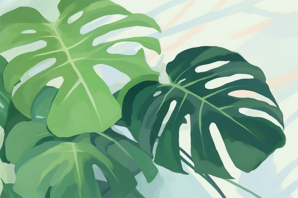 Monstera backgrounds plant green. AI generated Image by rawpixel.