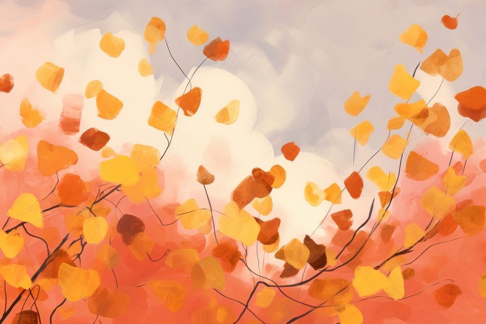 Autumn painting backgrounds plant. AI generated Image by rawpixel.