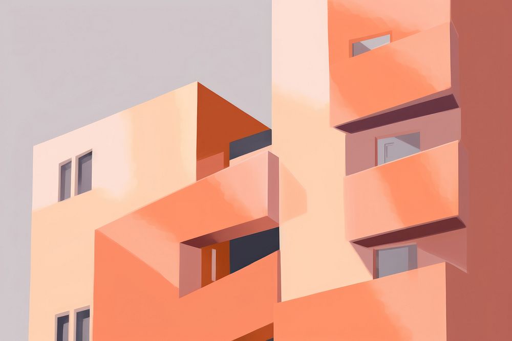 Architecture building drawing city. AI generated Image by rawpixel.