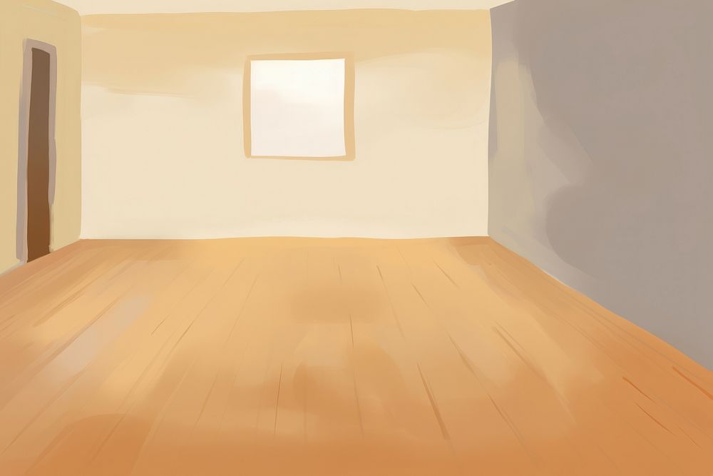 Empty room flooring hardwood architecture. AI generated Image by rawpixel.