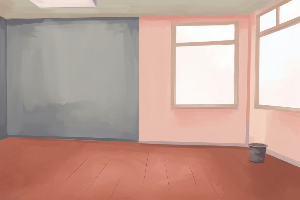 Empty room flooring drawing window. AI generated Image by rawpixel.
