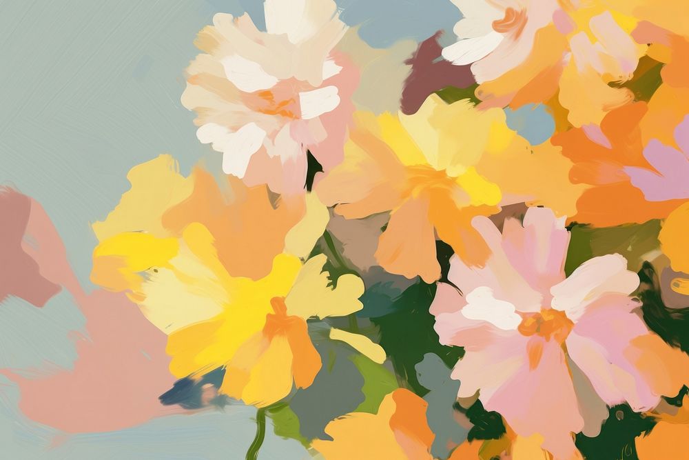 Flowers painting backgrounds petal. AI generated Image by rawpixel.