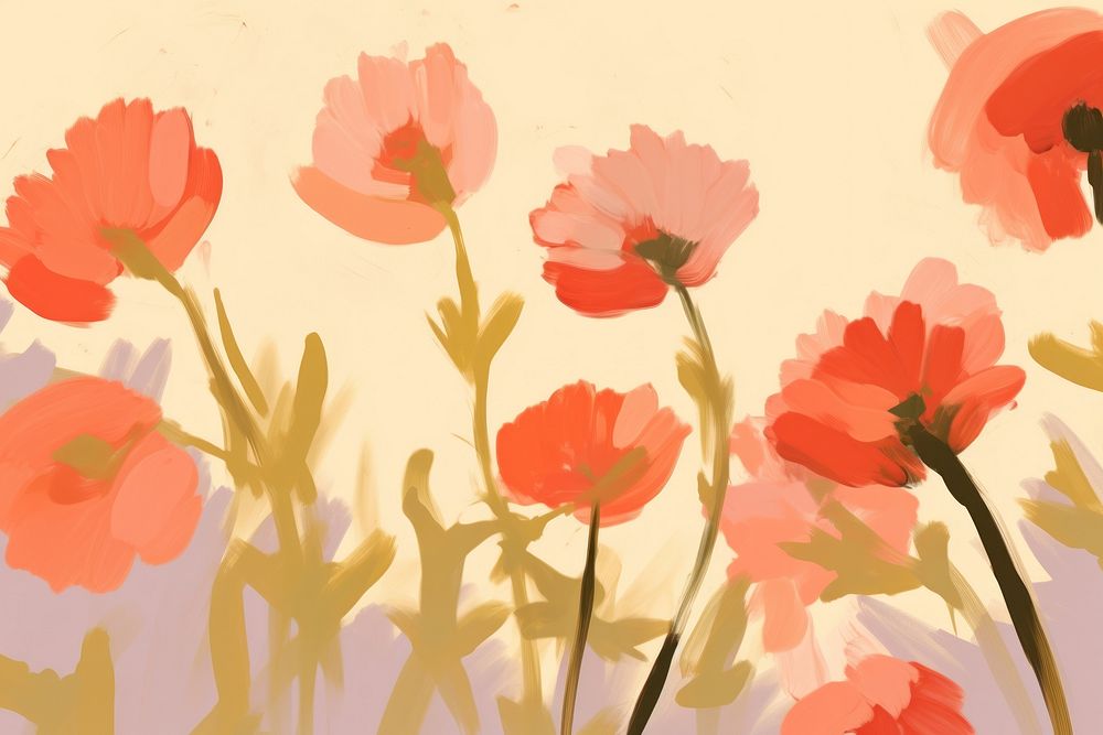 Flowers painting backgrounds petal. AI generated Image by rawpixel.