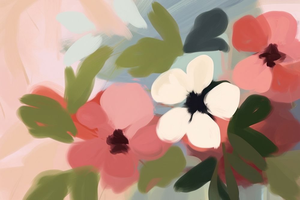 Flowers painting backgrounds drawing. AI generated Image by rawpixel.