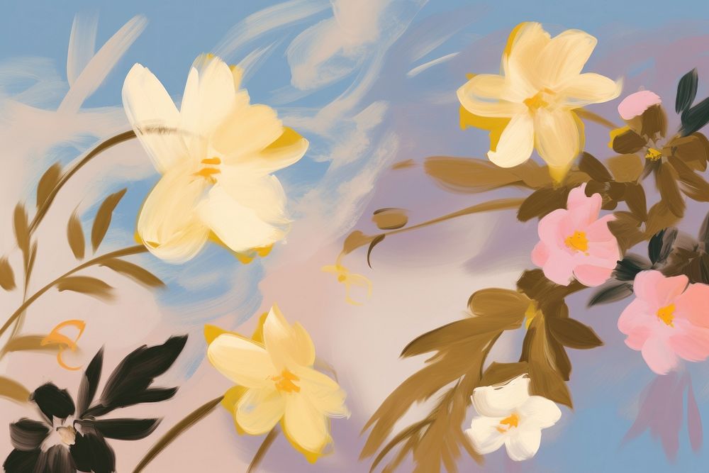 Flowers painting blossom plant