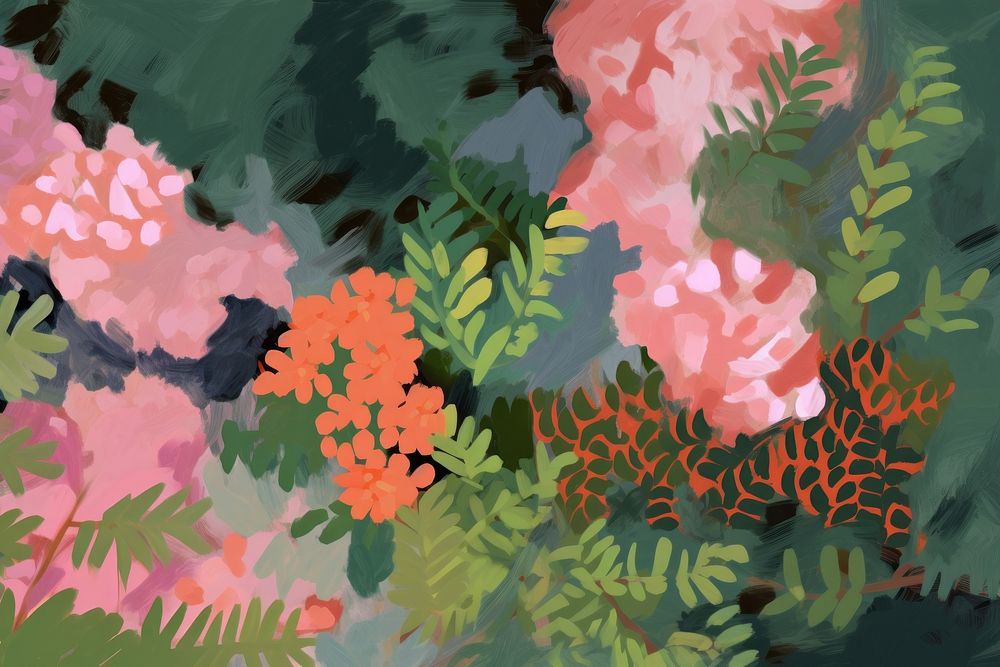 Garden painting backgrounds outdoors. AI generated Image by rawpixel.