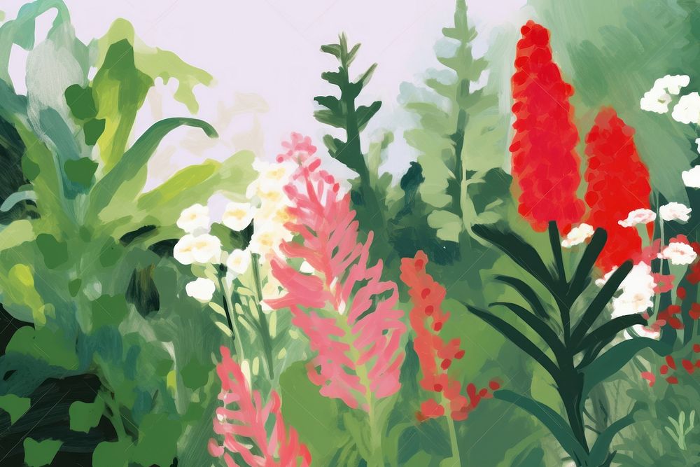 Garden outdoors painting flower. AI generated Image by rawpixel.