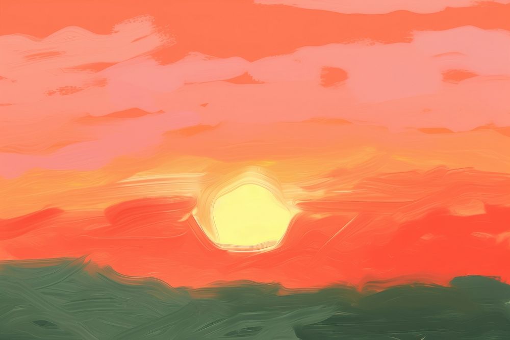 Sunset painting backgrounds outdoors. AI generated Image by rawpixel.