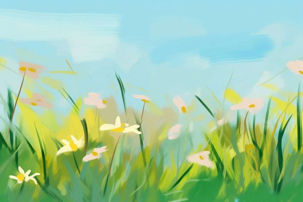 Spring backgrounds grassland outdoors. AI generated Image by rawpixel.