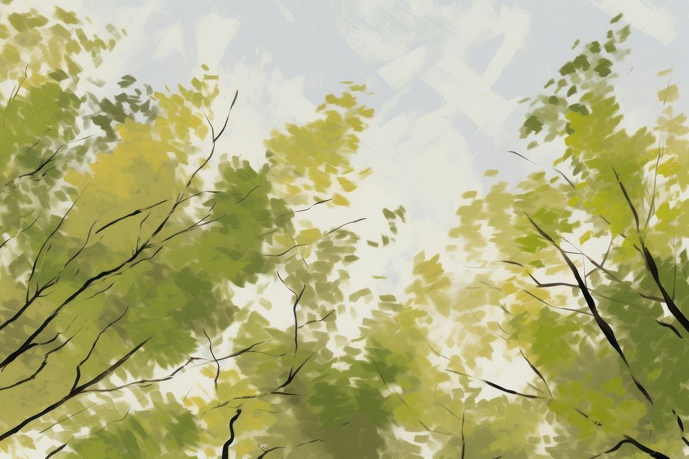 Trees backgrounds outdoors painting. AI generated Image by rawpixel.